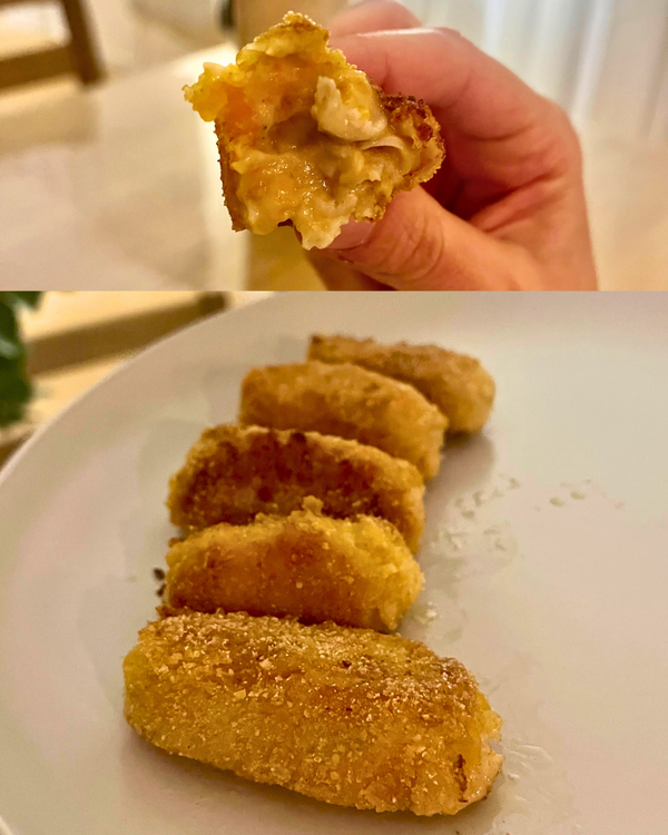 Croquetas de calabaza y pollo asado sin gluten