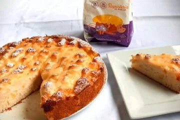 Tarta de manzana sin gluten con natillas