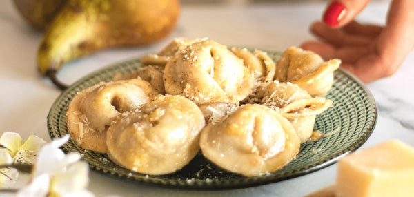Tortellini sin gluten de gorgonzola y nueces