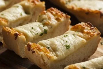 Pan de ajo y queso gratinado