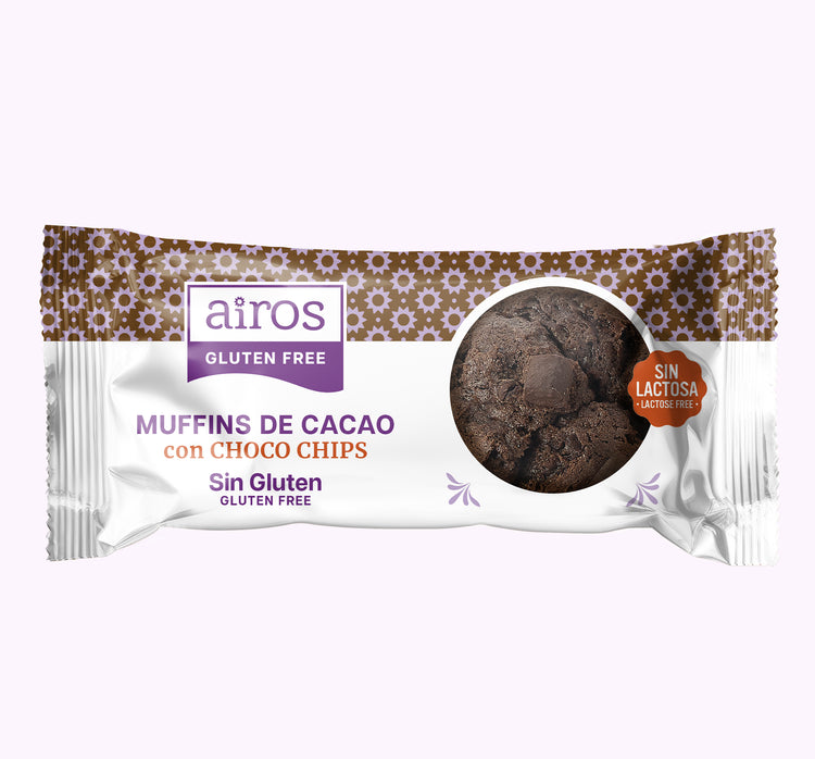 Muffins de Cacao con Pepitas de Chocolate