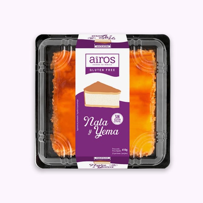 Tarta nata y yema
